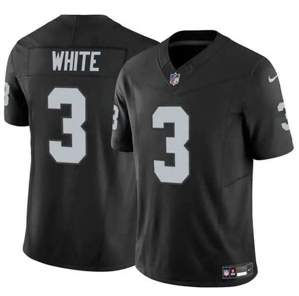 Men & Women & Youth Las Vegas Raiders #3 Zamir White Black F.U.S.E. Vapor Football Stitched Jersey